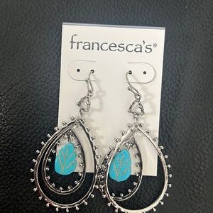 Turquoise boho style earrings